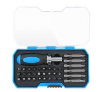 Set di cacciaviti a cricchetto con manico ergonomico portatile con 34 | Cacciavite a cricchetto e set di tazze per appassionati di artigianato, smontaggio di elettrodomestici e ristrutturazione