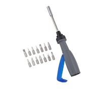 Set di cacciaviti a cricchetto da 38,1 cm, manico telescopico con 14 punte per testa esagonale a croce, impugnatura antiscivolo, per riparazioni domestiche e manutenzione esterna, rosso