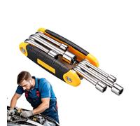 Set di cacciaviti a dado pieghevole 6 in 1 - Kit di chiavi a bussola pieghevole per dado, set di chiavi pieghevoli, strumenti portatili per la casa, riparazione di biciclette, lavoro manuale