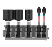 Set Di Cacciaviti A Impatto E Inserti Per Dadi Bosch 2608522350 (5 Pezzi)