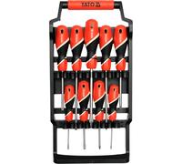 SET DI CACCIAVITI A TESTA PIATTA E A CROCE CON SUPPORTO, 9 PEZZI - YT-25968