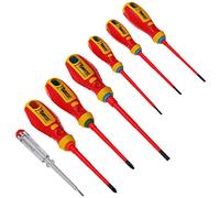 Set di cacciaviti da elettricista SabreCut SCVDE07A SlimDrive completamente isolato con impugnatura morbida Ergonomico con scanalato SL3.0 SL3.5 SL4.0 SL5.5 Phillips PH2 Pozidriv PZ2 e tester