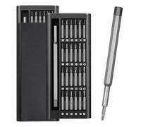 Set di cacciaviti di precisione 24 in 1, magnetici, professionali, tutto in uno, con custodia, per telefono, occhiali, elettronica, computer, orologio, console di gioco