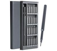 Set di cacciaviti di precisione 25 in 1 - punte magnetiche S2 + maniglia, custodia in alluminio - micro riparazione elettronica a 24 bit: Torx, Croce, Fessura, Hex, Pentalobe, Tri-Wing, Triangolo