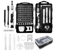 Set di cacciaviti di precisione Mini Kit, 115 in 1 con punte magnetiche in acciaio al carbonio per laptop, desktop, telefono, orologio, fotocamera, asta di estensione regolabile e tubo flessibile, 16×
