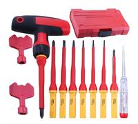 Set di cacciaviti di precisione, set di cacciaviti isolati, strumenti professionali per elettricisti, set di 12 cacciaviti con punte magnetiche, kit di strumenti di riparazione elettronica per