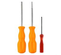 Set di cacciaviti di sicurezza Gamebit da 3,8 mm e 4,5 mm per NES per SNES N64 SFC, per riparazione Gamecube, include punta a Y, utensile in metallo trattato termicamente con (arancione)