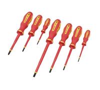 Set Di Cacciaviti Draper XP1000 VDE 7 Pezzi Slotted E Pozi Drive 64694