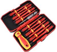 Set di cacciaviti elettrici isolati magnetici, 1000 V, 13 pezzi, kit di strumenti elettrici certificati VDE, per fai da te e uso professionale