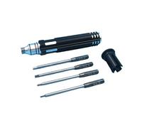 Set Di Cacciaviti Esagonali 4-1 Con Manico In Alluminio E Porta-bit Magnetico 1.5mm, 2.0mm, 2.5mm, 3.0mm Per Riparazione Di Modelli RC(Silver)