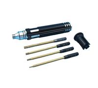 Set Di Cacciaviti Esagonali 4-1 Con Manico In Alluminio E Porta-bit Magnetico 1.5mm, 2.0mm, 2.5mm, 3.0mm Per Riparazione Di Modelli RC(Yellow)