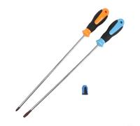 Set di cacciaviti extra lunghi da 400 mm a taglio e per Phillips con magnetizzatore per attività a portata profonda in spazi ristretti Kit di riparazione domestica fai da te blu argento