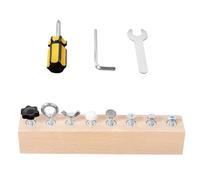Set di cacciaviti giocattolo per ragazzi e ragazze, gioco di apprendimento per la scuola materna - Set di viti in legno per gioco dei bambini, destinato a Natale, compleanno, casa, giardino, scuola