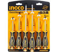 Set di Cacciaviti giraviti kit 6 pezzi con punta magnetica a taglio e croce Cr-V