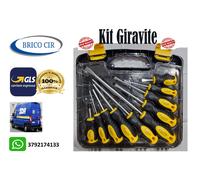 Set di Cacciaviti giraviti magnetici 10 pz punta a taglio croce con valigiett...
