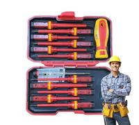 Set di cacciaviti isolati, set di cacciaviti di precisione isolati | Set di strumenti isolati a punta magnetica in acciaio al cromo-vanadio 13X,Strumento per elettricista in acciaio al cromo-vanadio