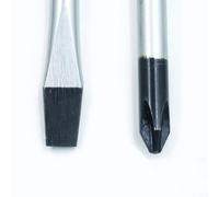 Set di cacciaviti lunghi a taglio e croce da 15,2 cm, con manico in gomma, punta magnetica da 150 mm, in lega di acciaio al cromo vanadio per aree difficili da raggiungere (set da 2 pezzi)