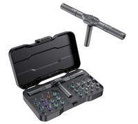 Set di cacciaviti magnetici 24 in 1, set di mini cacciaviti a cricchetto fai da te, kit di cacciaviti di precisione rimovibili auto-assemblanti, kit di strumenti di precisione fai da te per PC,
