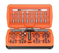 Set di cacciaviti magnetici a cricchetto 42 in 1 con 40 punte tra cui PH SL Hex e PZ Tipi per soluzioni di riparazione (arancione)