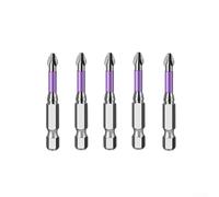 Set di cacciaviti magnetici antiscivolo PH2 a croce, 5 pezzi, in lega di acciaio, durezza 62HRC, per trapano elettrico a mano, compatibile con PH2 B (150)