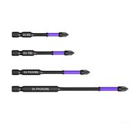 Set di cacciaviti magnetici PH2 antiscivolo, 4 pezzi, punte a croce ad alta durezza 62HRC per driver, compatibili con trapano e avvitatore elettrico,
