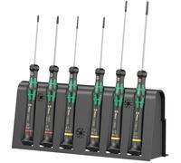Wera, 2035/6 A Assortimento di giraviti per l'elettronica + rack, 6 pezzi