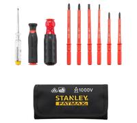 Set Di Cacciaviti Multi-Bit FatMax VDE Stanley In Borsa (10 Pezzi)