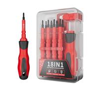 Set di cacciaviti per elettricisti a 18 funzioni, con divisioni di precisione e impugnatura ergonomica per attività tecniche, materiali di scrittura, set di cacciaviti per riparazioni domestiche