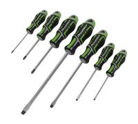Sealey Screwdriver Set 7pc Gripmax&reg Alta Visibilità Verde AK4321HV