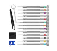 Set di cacciaviti versatili per la riparazione di gioielli e orologi tra cui utensili magnetici e pinzette in acciaio legato