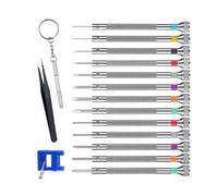 Set di cacciaviti versatili per la riparazione di gioielli e orologi tra cui utensili magnetici e pinzette in acciaio legato