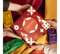 Set di caffè in grani Caprisette, 4 x 250 g in confezione regalo natalizia