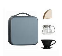 Set di caffettiera con bollitore in acciaio inox, macinino, gocciolatore, filtri e borsa da viaggio per una perfetta preparazione a casa o in viaggio