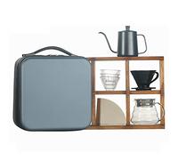 Set di caffettiera con bollitore in acciaio inox, macinino, gocciolatore, filtri e borsa da viaggio per una perfetta preparazione a casa o in viaggio