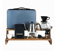 Set di caffettiera con bollitore in acciaio inox, macinino, gocciolatore, filtri e borsa da viaggio per una perfetta preparazione a casa o in viaggio