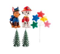 Set di Cake Topper per Decorazione di Torte. Paw Patrol (Chase & Marshall), 6cm