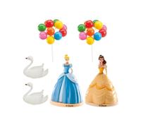 Set di Cake Topper per Decorazione Torta. Disney Cenerentola e Belle, 8,5cm