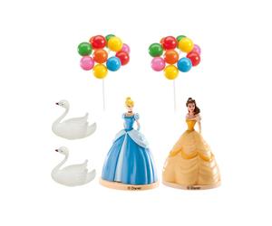 Set di Cake Topper per Decorazione Torta. Disney Cenerentola e Belle, 8,5cm