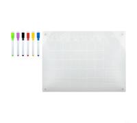 Set di calendari magnetici in acrilico con pannelli trasparenti mensili e settimanali, pennarelli cancellabili a secco e scrittura fluida per organizzare la cucina e la casa (A 3)