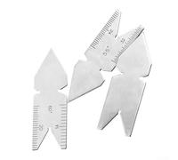 Set di calibri centrali in acciaio inossidabile per misurazione passo filettatura 55° e 60°, include metrico 0,5 mm/1 mm e per modelli American 114-132 SPI, 3 pezzi strumento da officina