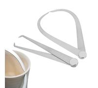 Set di calibri da 6 pollici da 2 pezzi con sonde esterne e interne strumenti di misura in metallo-ceramica strumento di misura con scanalatura di attrito fissa color argento