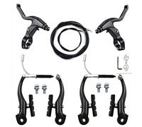 Set di calipers freno a V per MTB, bicicletta da montagna, BMX, cruiser, con pastiglie freno, cavi, leve e attrezzi per l'installazione Insieme completo,Set freno posteriore,leva del freno,Set freni a