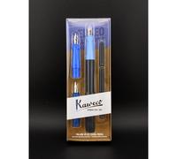 Set di calligrafia con penna stilografica Kaweco Perkeo - Blu