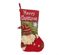 Set di calzini natalizi in poliestere spesso, 30 x 47 cm, robusti (M1-25 | 3D Babbo Natale pupazzo di neve renna morbido peluche ideale per camino, finestra e decorazione porta