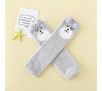 Set Di Calzini Per Bambini Addensanti Autunnali E Invernali Calze Morbide Per Bambini Con Gambali Per Bambini Caldi E Sciolti (grigio)