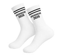 Set di calzini per ragazzi con angelo custode, portachiavi buona fortuna per il 2026, idea regalo per adolescenti, accessori inclusi, sacchetto regalo, regalo per la gioventù, bianco