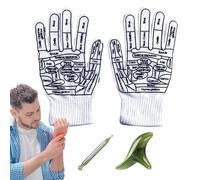 Set di calzini per riflessologia, 1 paio di calzini per agopressione e 1 paio di guanti, calzini per riflessologia, set di calzini per riflessologia con strumenti per massaggio dei punti trigger
