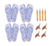 Set di calzini per riflessologia, set di calzini Acupoint, 2024 nuovi calzini per riflessologia con strumento di massaggio, calzini per massaggio ai piedi per riflessologia acupre-ssure, calzini per