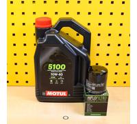 Set Di Cambio Olio Motul 5100 10W40 Per: Kawasaki ZX-6R ZX-6RR Ninja ZX600 ZX636