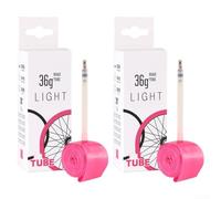 Set di camere d'aria resistenti alle forature per ciclismo, confezione da due, dimensioni 700 x 1832C con valvole Presta (PV65 mm)